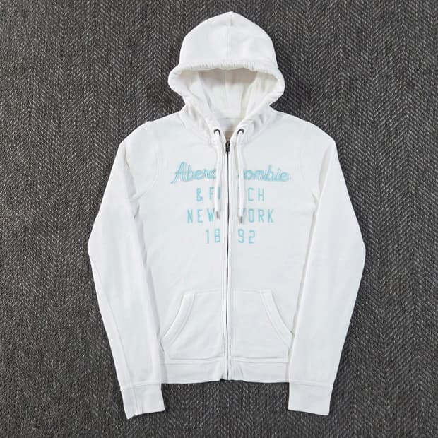 아베크롬비 A&F New York 화이트 파스텔 후드집업
