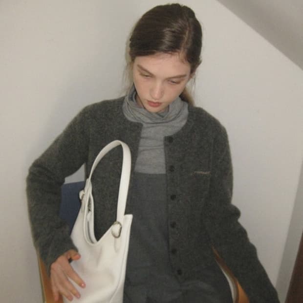 스무스무드 룬니트 가디건 다크그레이