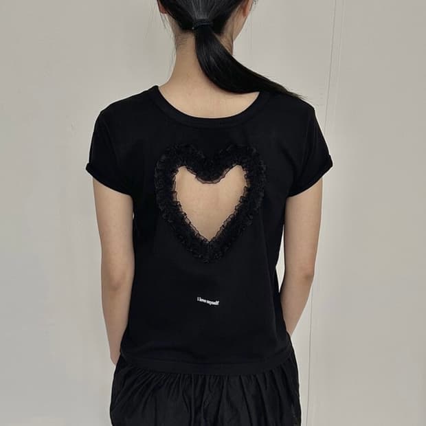 Slogan short sleeved T-shirt black