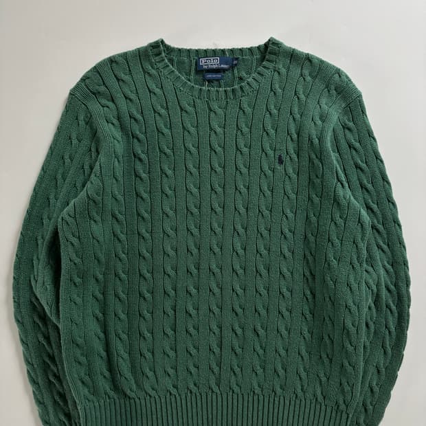 Polo 폴로 랄프로렌 그린 케이블 니트