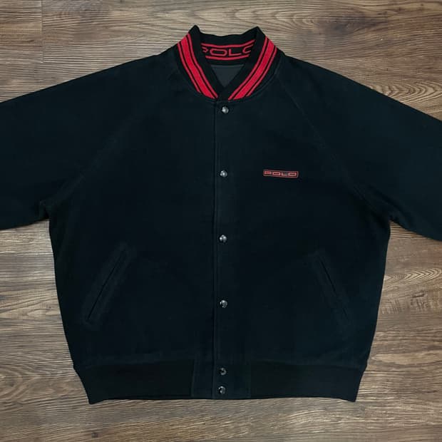 90s 폴로 랄프로렌 리버시블 플리스 바시티 자켓