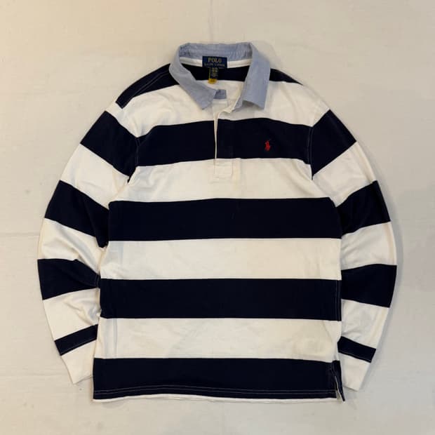 폴로 랄프로렌 스트라이프 롱슬리브 럭비티