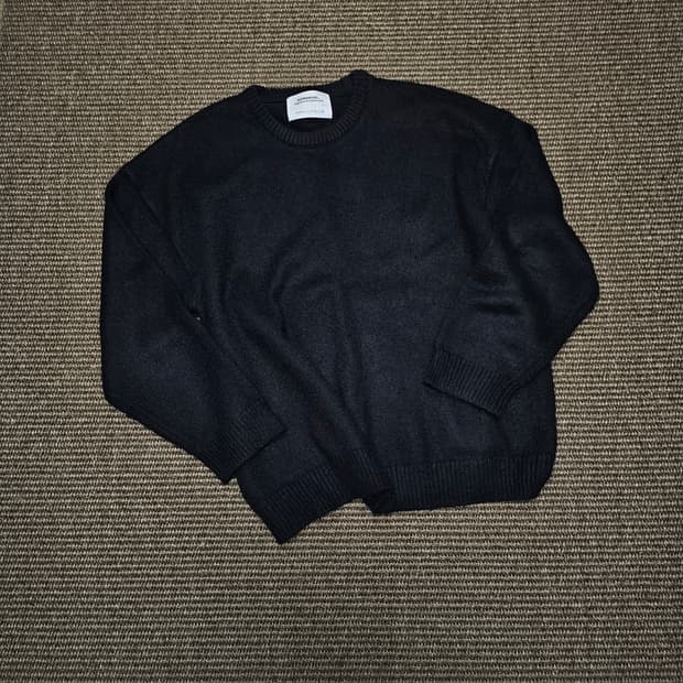 노매뉴얼 플레인 모헤어 니트 블랙XL