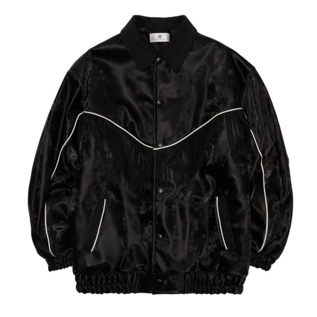 SUEDE FRINGE LEATHER JUMPER_[BLACK]