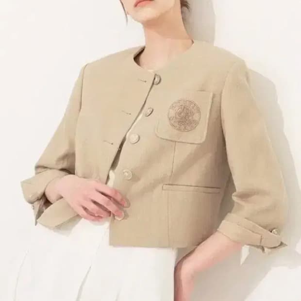 한섬 타임 포켓 트위드 자켓 s