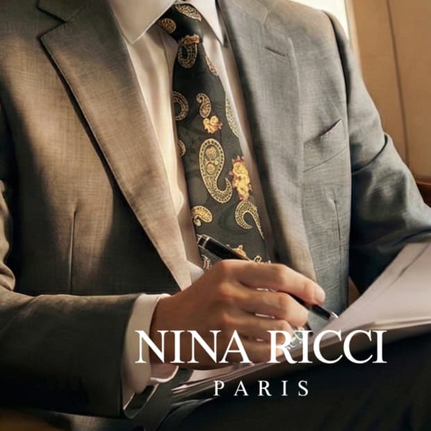 니나리치 실크 페이즐리 플라워 넥타이 10cm A+등급 A19836