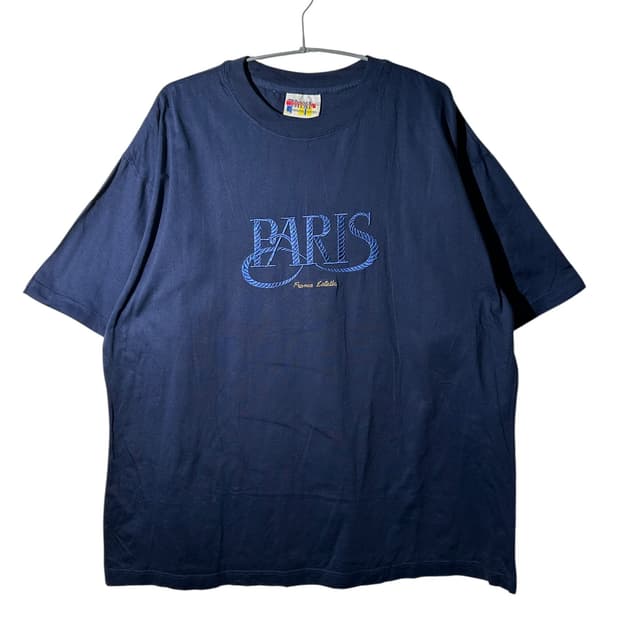 france estelle 자수 반팔 티셔츠