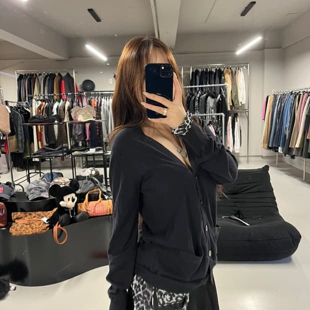 SACAI leopard layered cardigan