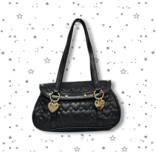 LOVE CAT 00's 러브캣 하트 퀄팅 숄더백