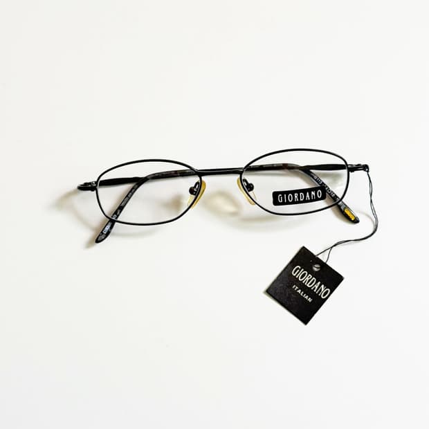 90s GIORDANO 슬림 오벌 메탈 프레임 빈티지 안경