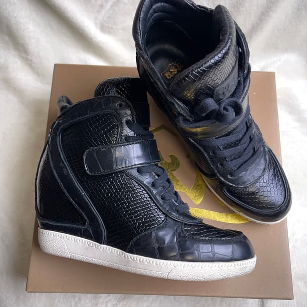 [37] 아쉬 레더 하이탑 웨지 스니커즈 || 235-240 (박스✅)