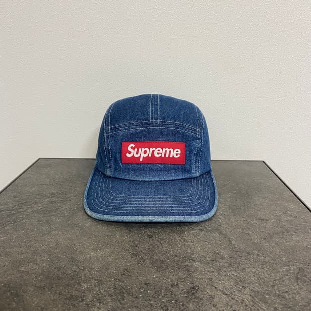 (OS) 슈프림 박스로고 캠프캡 모자 데님