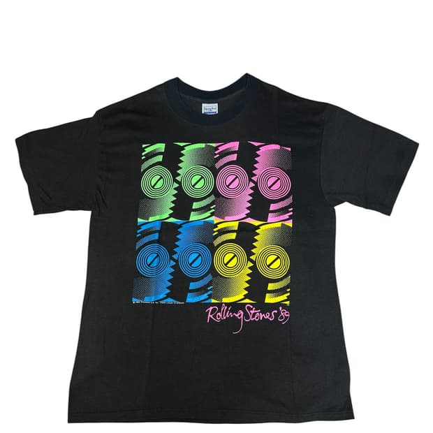 빈티지 80s 롤링스톤즈 ROLLING STONES 스틸휠즈 티셔츠 XL