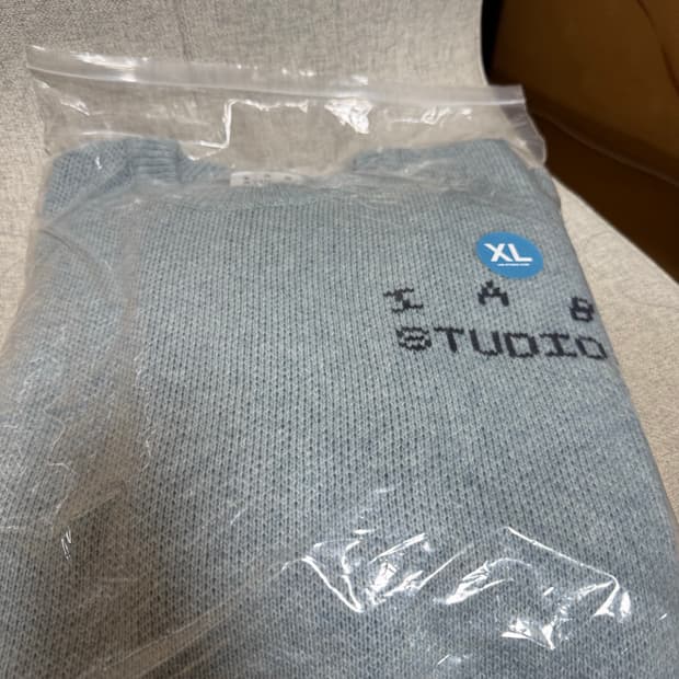 IAB STUDIO 니트 스틸블루 XL (새상품)