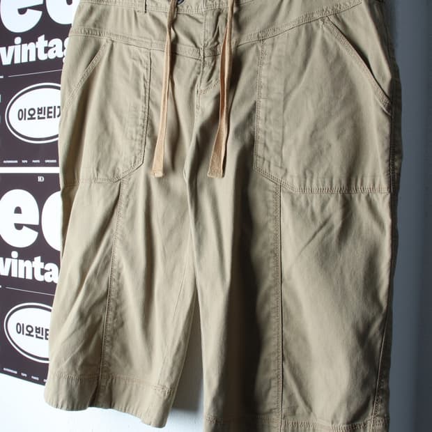 W(XL-2XL) 노스페이스 반바지 팬츠 5부 포켓 베이지-P10550