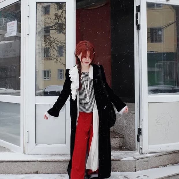 프레클 울 니트 팬츠