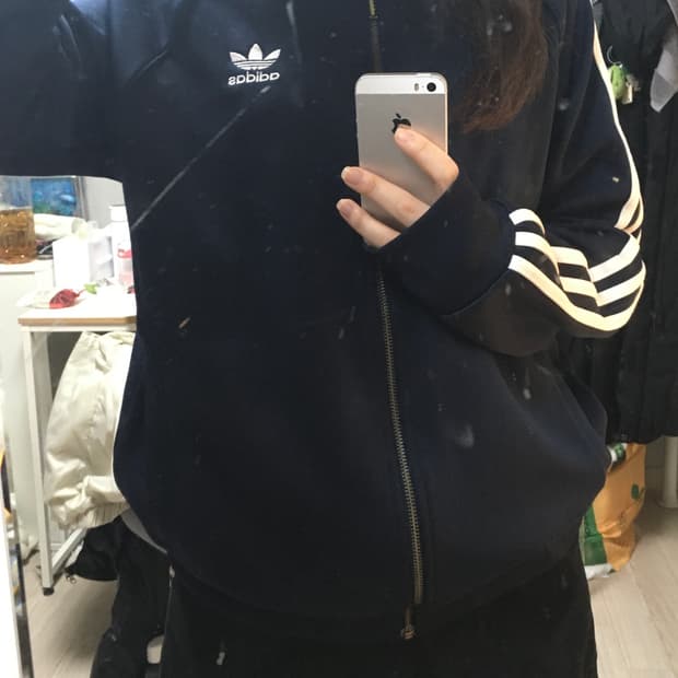 아디다스 트랙탑 네이비 져지