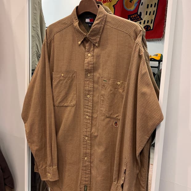 90s Tommy Hilfiger 타미힐피거 투포켓 올드 체크 셔츠