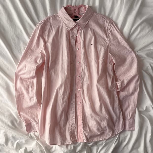 타미 핑크 스트라이프 셔츠