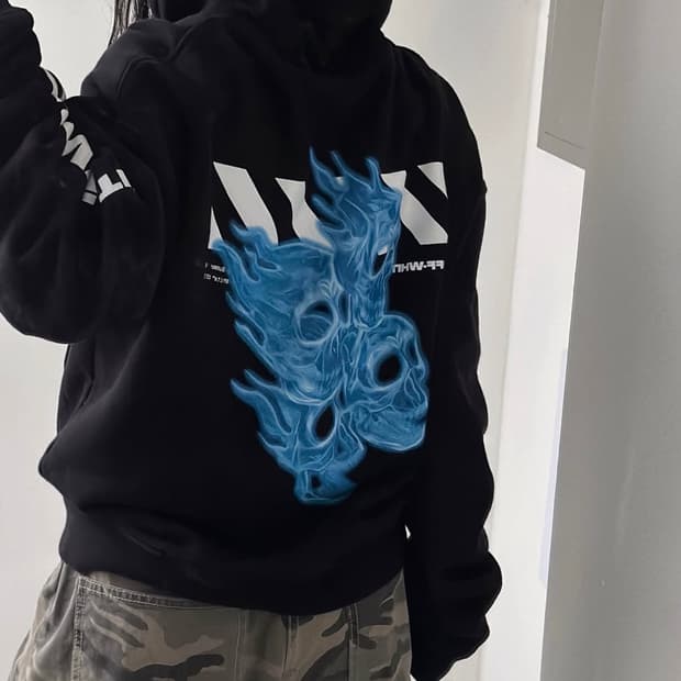 Off-White 19SS DIAG SKULLS OVER HOODIE