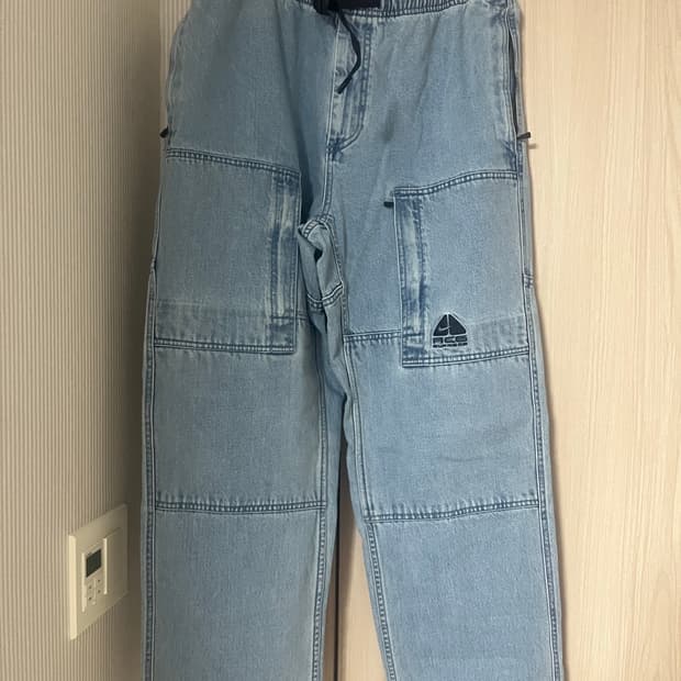 슈프림X나이키 ACG 벨티드 데님 팬츠 워시드 블루