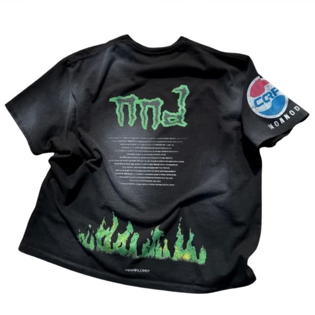 논노드 소프트 드링크 티셔츠 워시드 블랙 1사이즈