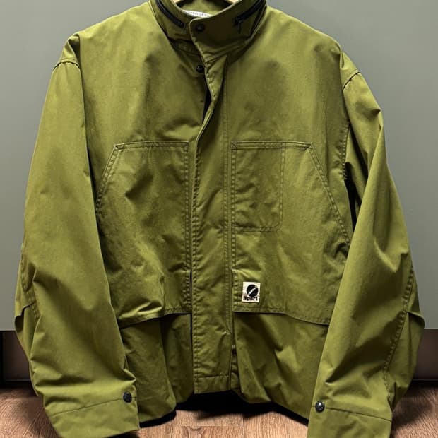 헤리티지플로스 나일론 헌팅자켓 올리브