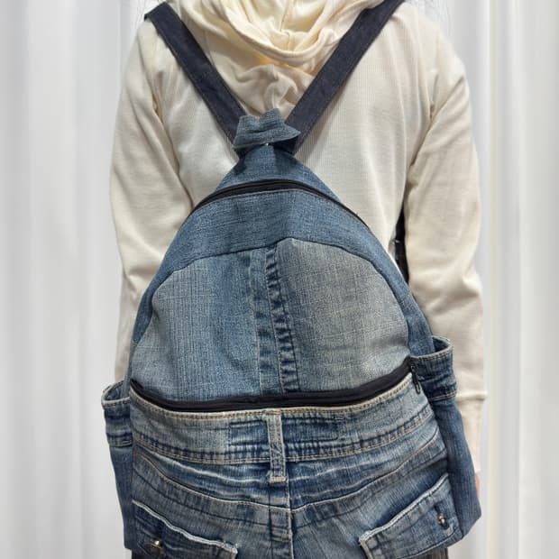 denim backpack