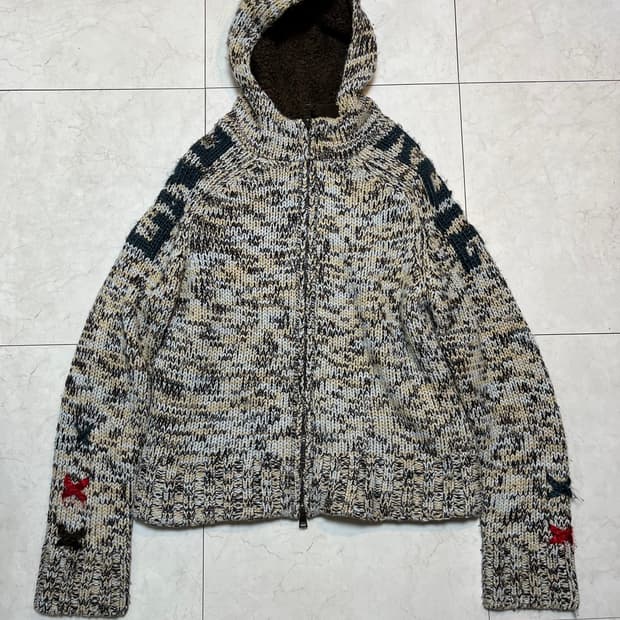 Made in italy Energie 니티드 투웨이 후드집업 자켓