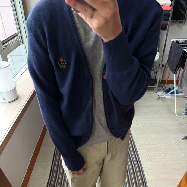 헤리티지플로스 네이비 가디건