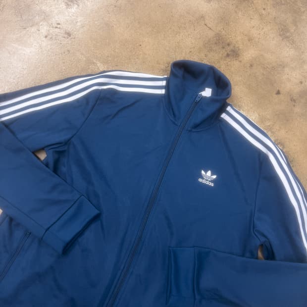 아디다스 네이비 베켄바우어 투웨이 져지 트랙탑