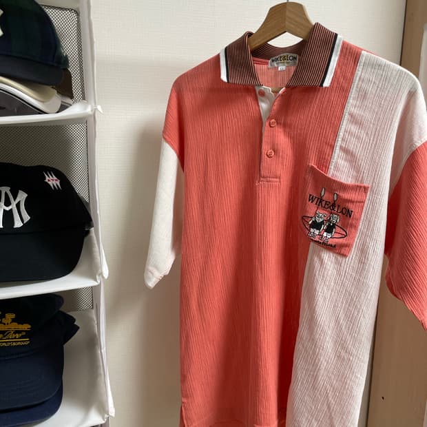Vintage Wike&Lon Color-block polo shirt