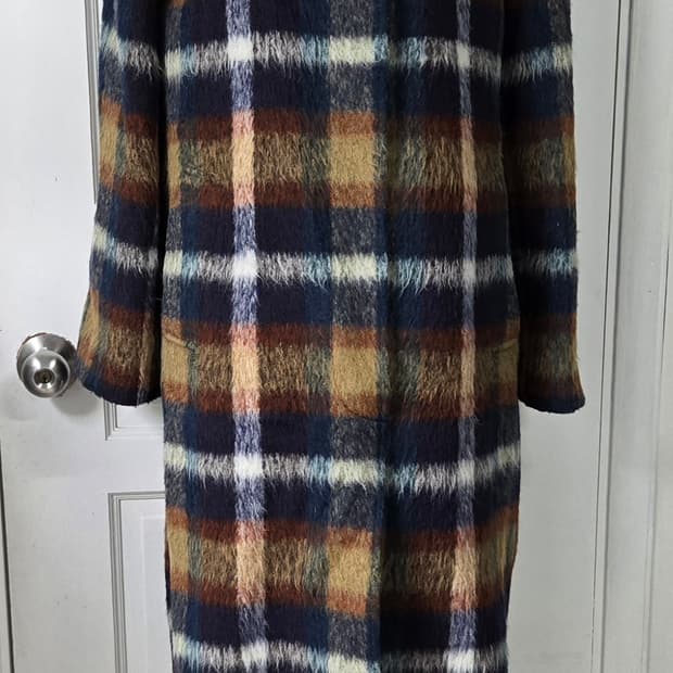 스튜디오 톰보이 울 체크코트