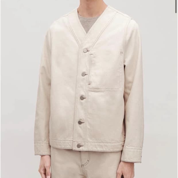 [M] 코스(cos) 카라리스 데님 자켓 아이보리