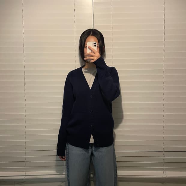 apc 아페쎄 네이비 블루 가디건