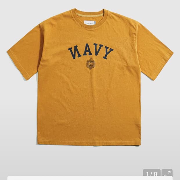 에스피오나지 반팔티 NAVAL Academy Tee Mustard