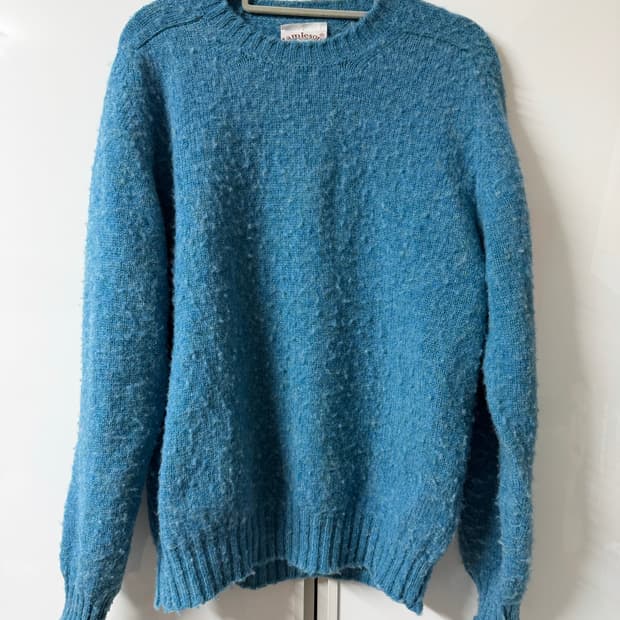 제이미슨스 블루 부클 니트