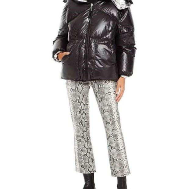 (새상품) 산드로 블랙/실버 양면 다운 패딩 36사이즈