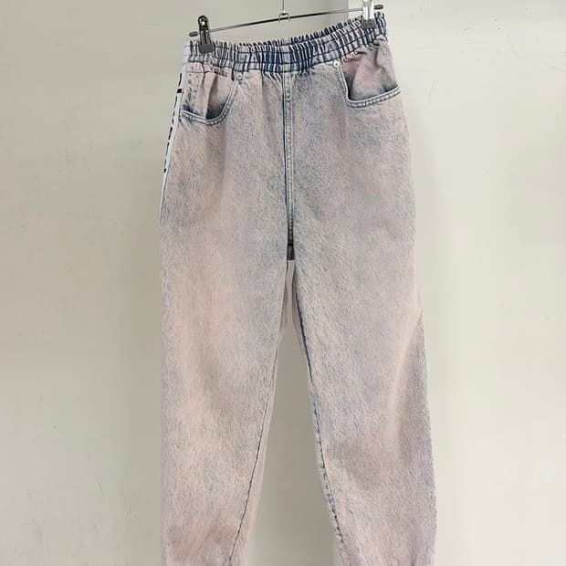 알렉산더 왕 연청 데님 조거팬츠 