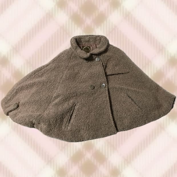 초코 브라운 케이프 망토 판초 라떼 히메 갸루 모리 러블리 로걀 사와코