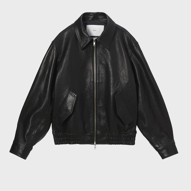 던스트 / 유니섹스 이탈리안 램스킨 레더 블루종