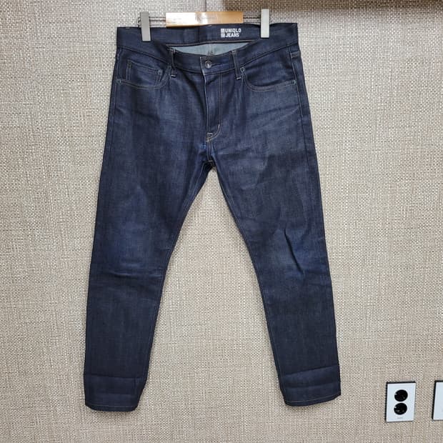 34인치 유니클로 셀비지 청바지 진청