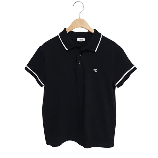 셀린느 여성 트리옹프 반팔 카라티셔츠