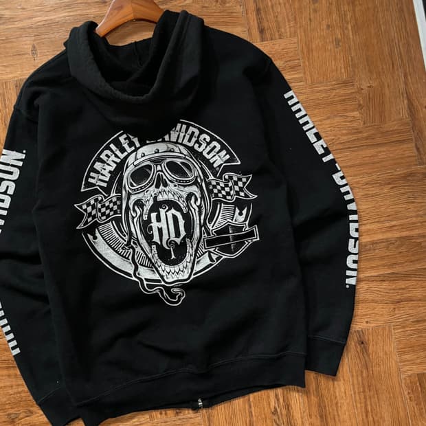 할리데이비슨 코리아 프린팅 후드집업