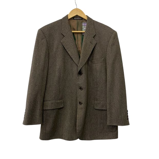 YSL 모직 체크 블레이져(100)