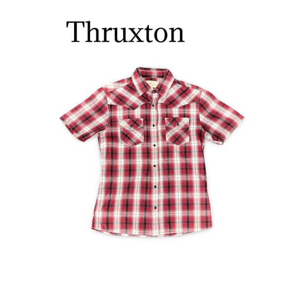 (90) Thruxton반팔 체크 셔츠