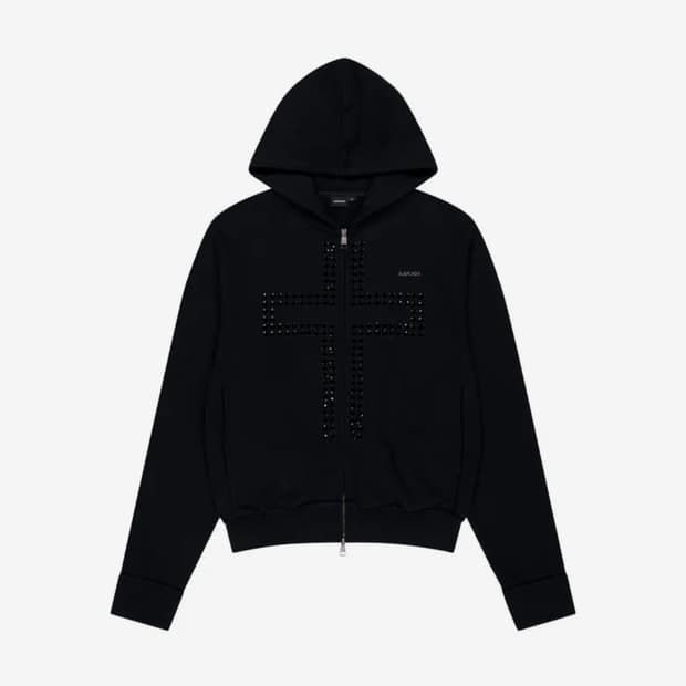 아캄 크로스 라인스톤 후드집업 1사이즈