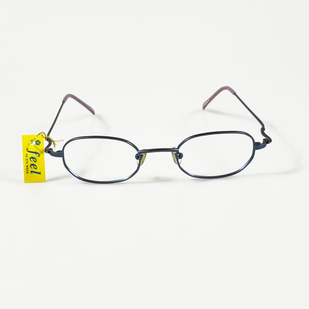 90s FEEL 블루 메탈 슬림 스퀘어 빈티지 안경