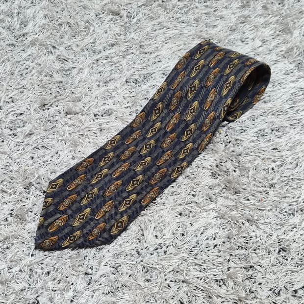 던힐Dunhill 인디언쉴드 패턴 넥타이 Free - N62