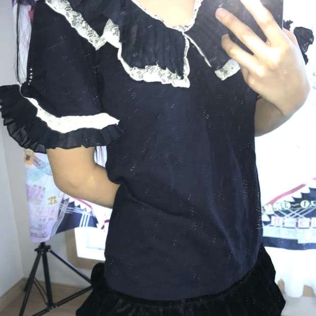 엑시즈팜 네이비 레이스 탑